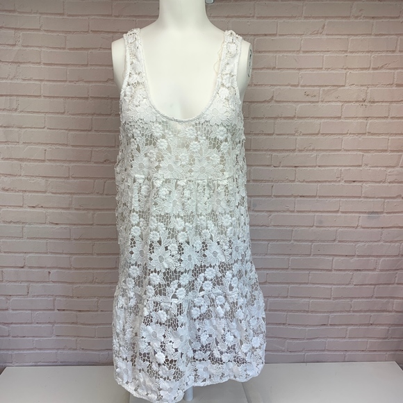 Victoria's Secret Other - VS White Lace Floral Eyelet Swim Cover Up Small S